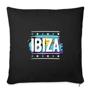 Ibiza - Housse de coussin décorative 45 x 45 cm - noir - Devant