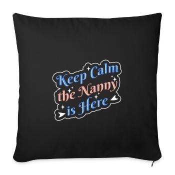 Nanny Babysitter Childminder - Sofa pillowcase 17,3'' x 17,3'' (45 x 45 cm) - black - Front