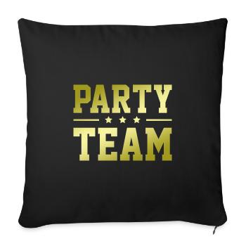 Équipe de fête - Housse de coussin décorative 45 x 45 cm - noir - Devant