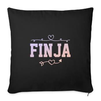 Jennifer - Sofa pillowcase 17,3'' x 17,3'' (45 x 45 cm) - black - Front