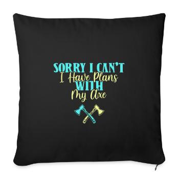 Axe throw axe throwing - Sofa pillowcase 17,3'' x 17,3'' (45 x 45 cm) - black - Front