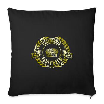Équipage de fête en Californie - Housse de coussin décorative 45 x 45 cm - noir - Devant