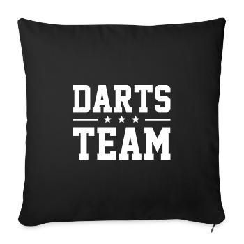 Équipe de fléchettes - Housse de coussin décorative 45 x 45 cm - noir - Devant