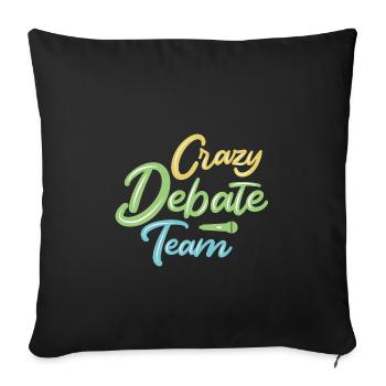 Debating Debate Arguing - Sofa pillowcase 17,3'' x 17,3'' (45 x 45 cm) - black - Front