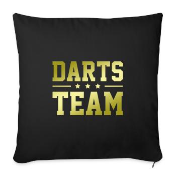 Darts Team - Sofa pillowcase 17,3'' x 17,3'' (45 x 45 cm) - black - Front