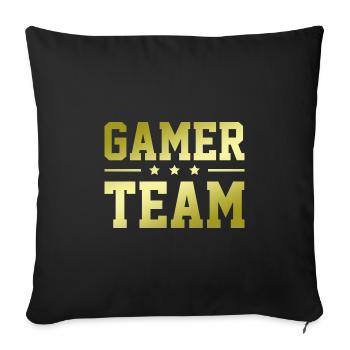 Équipe de joueurs - Housse de coussin décorative 45 x 45 cm - noir - Devant