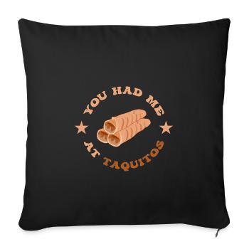 Taquito Mexican Food Tacos - Sofa pillowcase 17,3'' x 17,3'' (45 x 45 cm) - black - Front