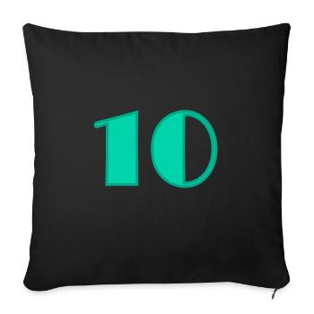 10 YEARS. 10TH ANNIVERSARY. BIRTHDAY 10 YEARS. 10 - Sofa pillowcase 17,3'' x 17,3'' (45 x 45 cm) - black - Front