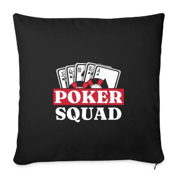 Poker Poker Joueurs Poker - Housse de coussin décorative 45 x 45 cm - noir - Devant
