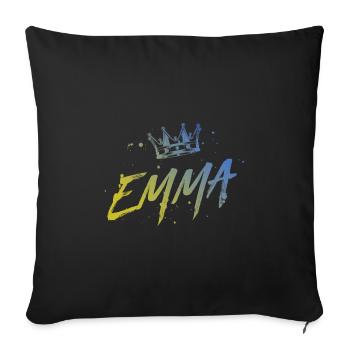 Emma - Sofa pillowcase 17,3'' x 17,3'' (45 x 45 cm) - black - Front