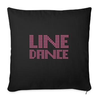 Line dance - line dance - Sofa pillowcase 17,3'' x 17,3'' (45 x 45 cm) - black - Front