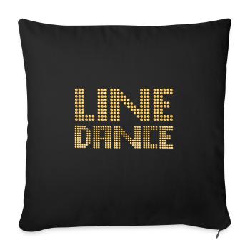 Line dance - line dance - Sofa pillowcase 17,3'' x 17,3'' (45 x 45 cm) - black - Front