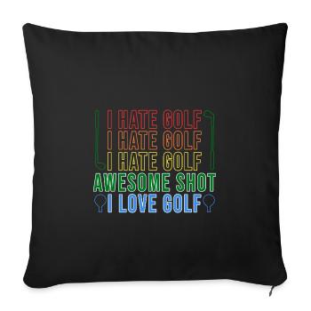 Golf Golfeurs Golfeurs - Housse de coussin décorative 45 x 45 cm - noir - Devant