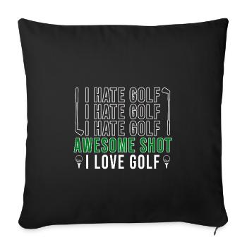 Golf Golfers Golfers - Sofa pillowcase 17,3'' x 17,3'' (45 x 45 cm) - black - Front