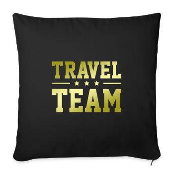 Travel Team - Sofakissenbezug 45 x 45 cm - Schwarz - Vorne