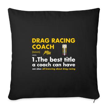 Définition de l’entraîneur sportif Course de dragster - Housse de coussin décorative 45 x 45 cm - noir - Devant
