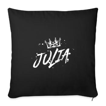Julia - Sofakissenbezug 45 x 45 cm - Schwarz - Vorne