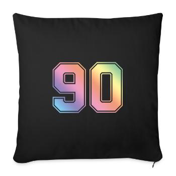 90 Number Colorful - Sofa pillowcase 17,3'' x 17,3'' (45 x 45 cm) - black - Front