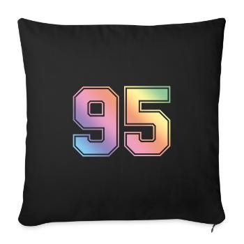 95 Number Colorful - Sofa pillowcase 17,3'' x 17,3'' (45 x 45 cm) - black - Front