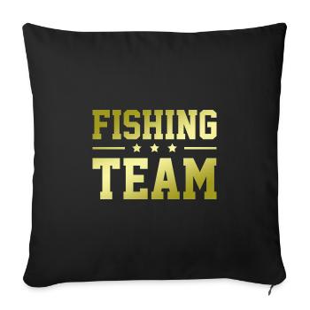 Équipe de pêche - Housse de coussin décorative 45 x 45 cm - noir - Devant