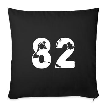 82 Number jersey - Sofa pillowcase 17,3'' x 17,3'' (45 x 45 cm) - black - Front