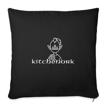 Kitchen Orc / Mampfmaschine - Sofa pillowcase 17,3'' x 17,3'' (45 x 45 cm) - black - Front