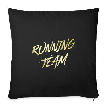 Running Team - Sofa pillowcase 17,3'' x 17,3'' (45 x 45 cm) - black - Front