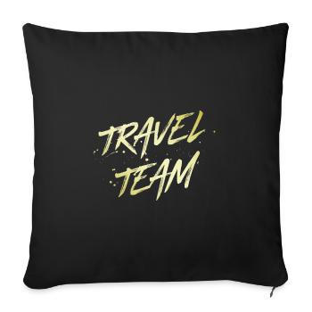 Travel Team - Sofakissenbezug 45 x 45 cm - Schwarz - Vorne