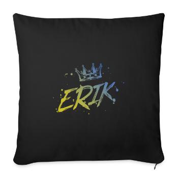 Erik - Housse de coussin décorative 45 x 45 cm - noir - Devant