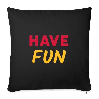 ★ Couleurs de conception modifiables ★ Amusez-vous - Housse de coussin décorative 45 x 45 cm - noir - Devant