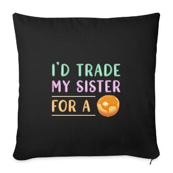 Crêpe - Housse de coussin décorative 45 x 45 cm - noir - Devant
