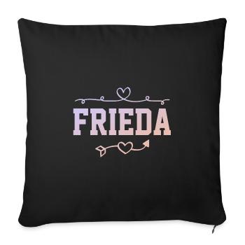 Frieda - Housse de coussin décorative 45 x 45 cm - noir - Devant