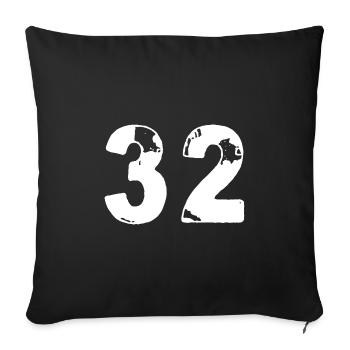 32 Number jersey - Sofa pillowcase 17,3'' x 17,3'' (45 x 45 cm) - black - Front