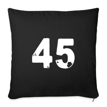 45 Zahl Trikot - Sofakissenbezug 45 x 45 cm - Schwarz - Vorne