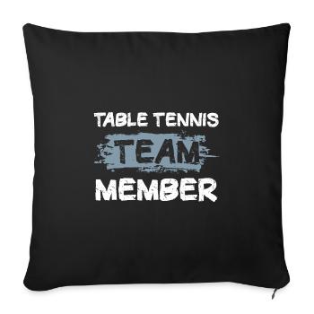 Table Tennis Team - Sofa pillowcase 17,3'' x 17,3'' (45 x 45 cm) - black - Front