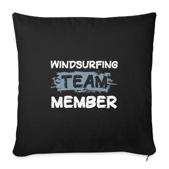 Windsurfing Team - Sofakissenbezug 45 x 45 cm - Schwarz - Vorne
