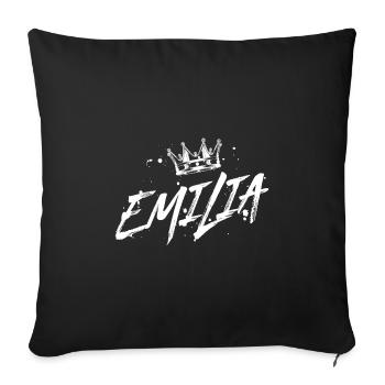 Emilia - Sofa pillowcase 17,3'' x 17,3'' (45 x 45 cm) - black - Front