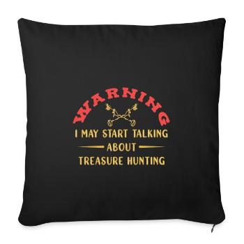 Treasure Hunter Treasure Hunt Metal Detector - Sofa pillowcase 17,3'' x 17,3'' (45 x 45 cm) - black - Front