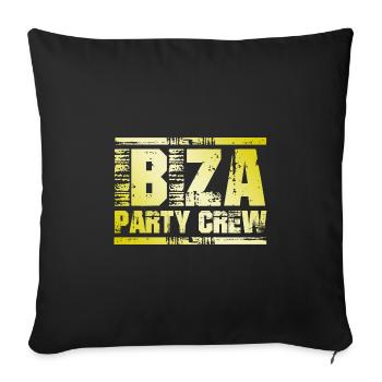 Ibiza Party Crew - Sofa pillowcase 17,3'' x 17,3'' (45 x 45 cm) - black - Front