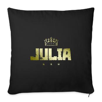 Julia - Sofakissenbezug 45 x 45 cm - Schwarz - Vorne