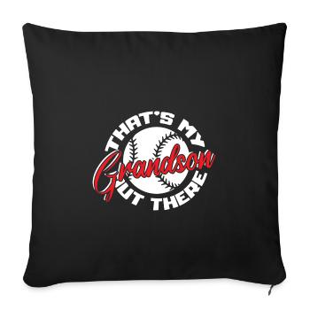 Softball - Sofa pillowcase 17,3'' x 17,3'' (45 x 45 cm) - black - Front