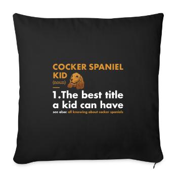 Définition de Dog Corgi Kid - Housse de coussin décorative 45 x 45 cm - noir - Devant