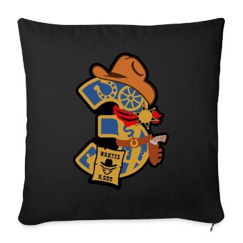 Cowboy 3. Geburtstagsparty Nummer 3 - 3 Jahre - Sofakissenbezug 45 x 45 cm - Schwarz - Vorne