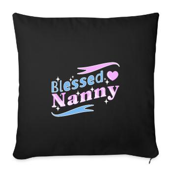 Nanny Babysitter Childminder - Sofa pillowcase 17,3'' x 17,3'' (45 x 45 cm) - black - Front