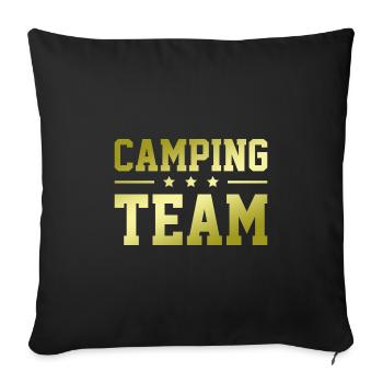 Camping Team - Sofa pillowcase 17,3'' x 17,3'' (45 x 45 cm) - black - Front