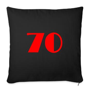 70. 70 JAHRE. 70-JÄHRIGES JUBILÄUM. GEBURTSTAG 70 JAHRE. - Sofakissenbezug 45 x 45 cm - Schwarz - Vorne