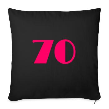 70. GEBURTSTAG. ALLES GUTE ZUM GEBURTSTAG! - Sofakissenbezug 45 x 45 cm - Schwarz - Vorne