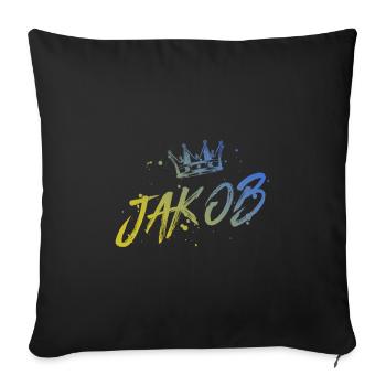 Jacob - Sofa pillowcase 17,3'' x 17,3'' (45 x 45 cm) - black - Front
