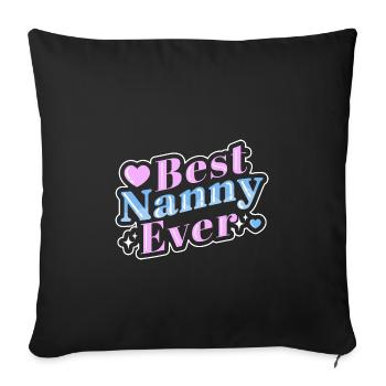 Nanny Babysitter Childminder - Sofa pillowcase 17,3'' x 17,3'' (45 x 45 cm) - black - Front