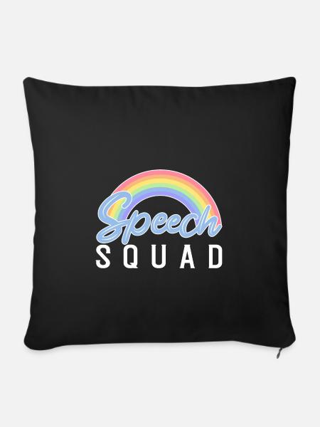 Sprachtherapie Sprachtherapeut - Sofakissenbezug 45 x 45 cm - Schwarz